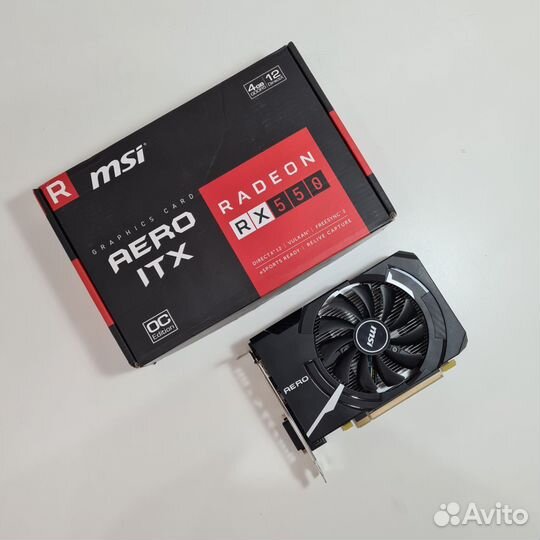 Видеокарта MSI AMD Radeon RX 550 aero ITX OC