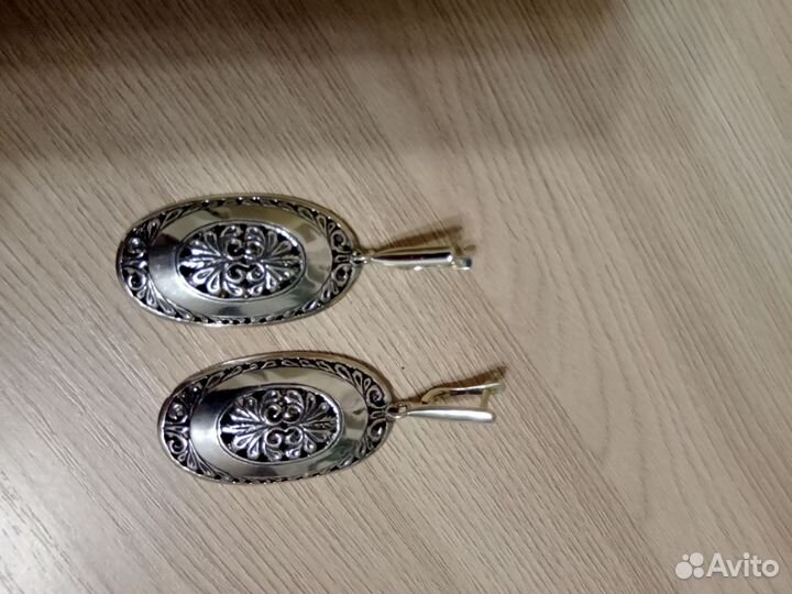 Серьги серебро