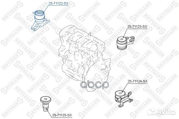 25-71122-SX подушка двс правая Mazda Tribute C