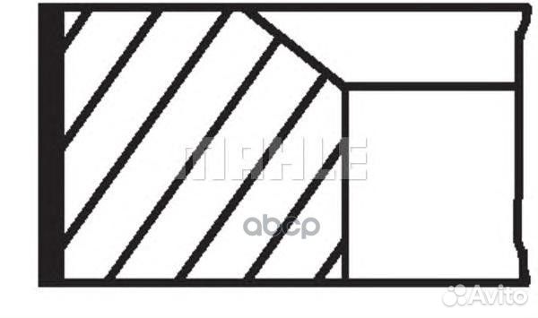 Колец поршневых комплект 02204N0 Mahle/Knecht