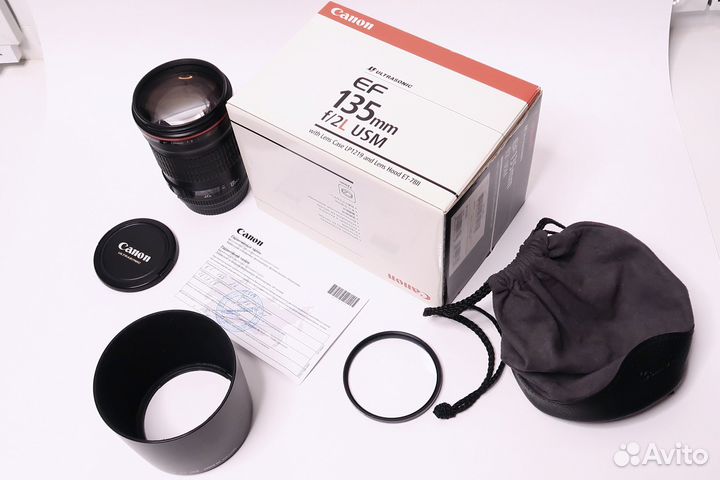 Объектив Canon EF 135mm f2 L USM + фильтр