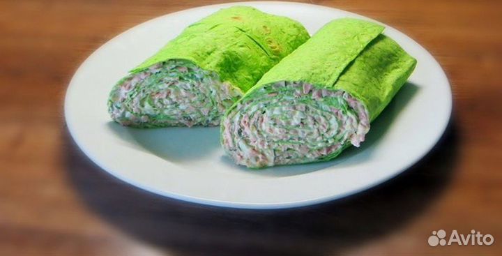 Шпинатный лаваш для шаурмы