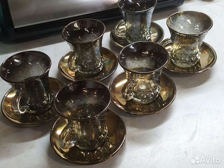 Кофейный набор золотистый