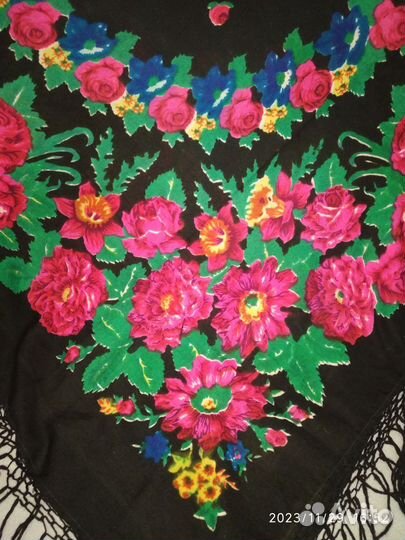 Платок шаль Павловопосадский