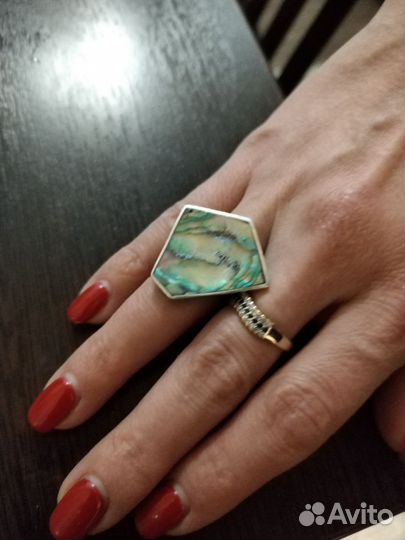 Серебряный комплект кольцо и серьги