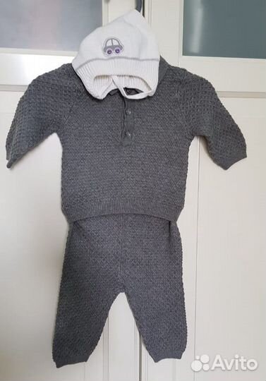 Конверт на выписку серый сканди шерстяной