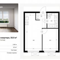 1-к. квартира, 32,5 м², 13/25 эт.