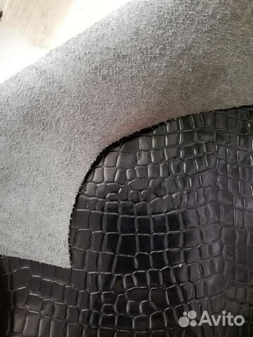 Кожа Крс чёрная, лаковая