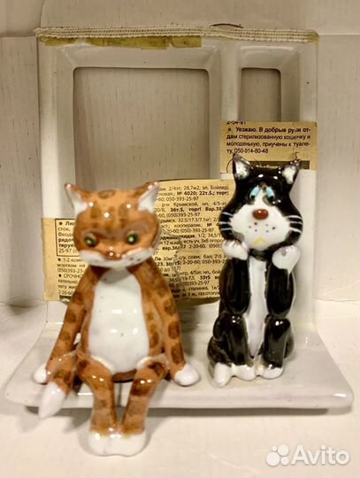 Коты. Керамика ручной работы. Прекрасный подарок