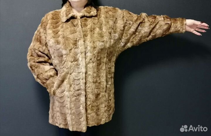 Норковая шубка оверсайз