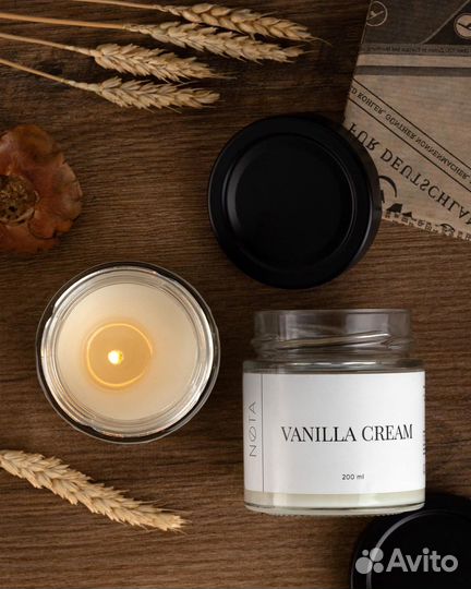 Свеча ароматическая Nota Vanilla cream, 200 мл