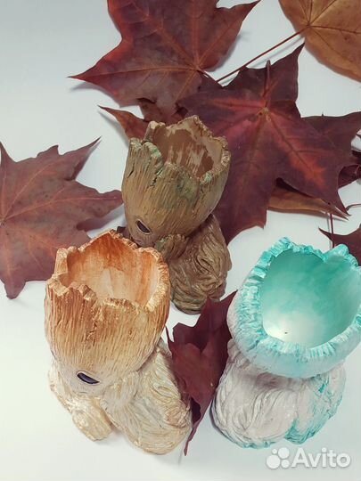 Кашпо грут разноцветные