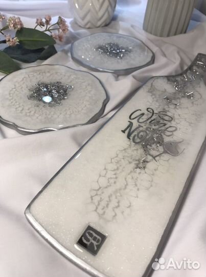 Набор для сервировки из эпоксидной смолы