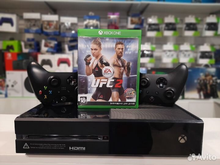 Xbox One Fat 500gb + 2 геймпада + UFC 2