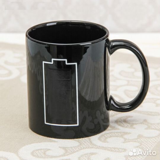 Кружка хамелеон Заряд энергии, 350 мл, цвет чёрный