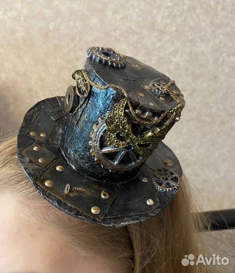 Шляпа Стим панк Мини-Цилиндр