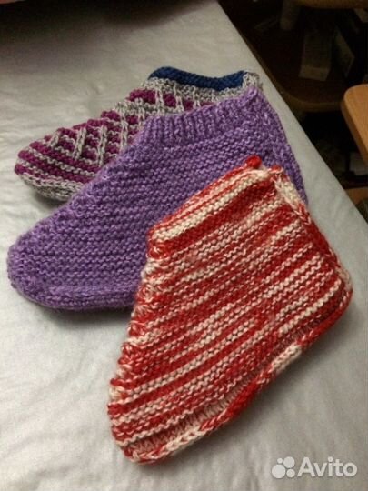 Вязаные носки следики