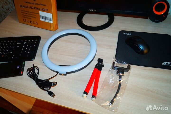 Лампа кольцевая USB