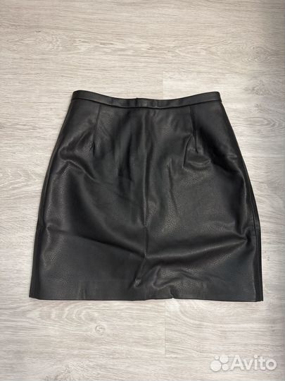 Юбка кожаная h&m