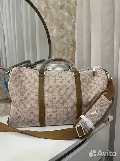 Сумка Jordan Monogram Duffle Bag Бежевая, оригинал