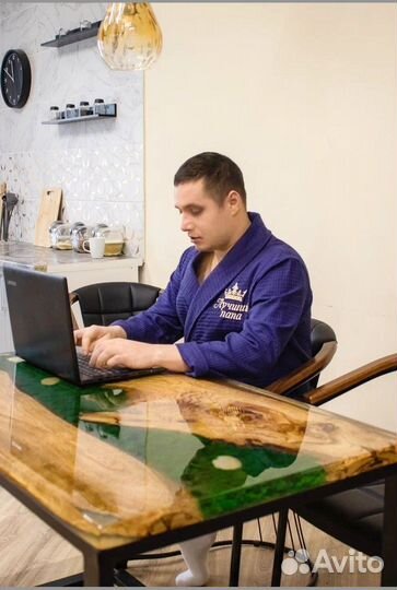 Халат мужской вафельный