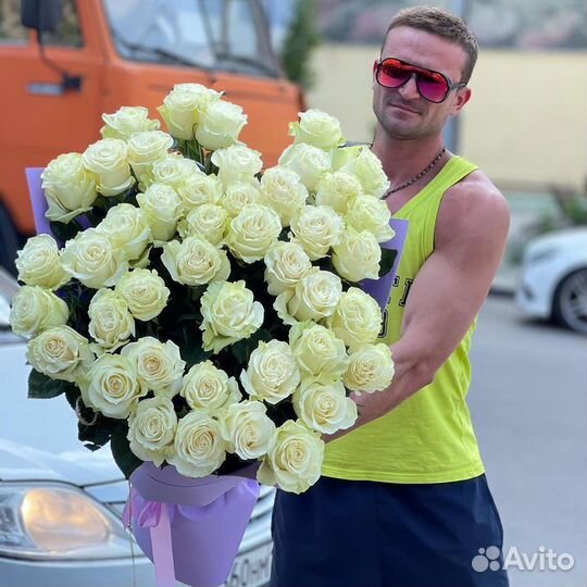 Длинные розы 70см доставка 101роза с доставкой