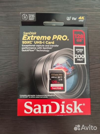 Карта памяти Sandisk Extreme Pro sdxc 64 128 256GB