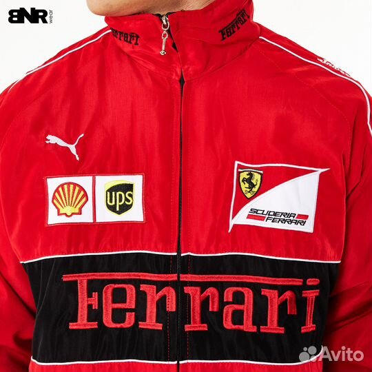 Куртка бомбер Ferrari Nascar Formula1 Утепленная