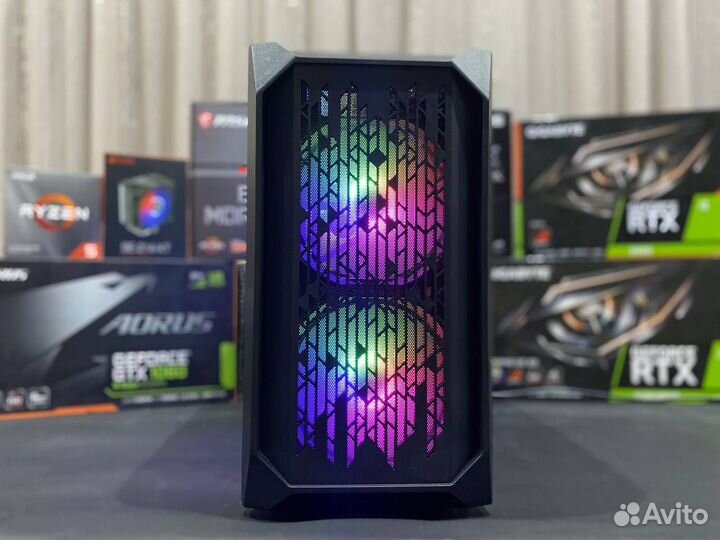 Игровой компьютер + монитор RX580/R5 2600X/16GB