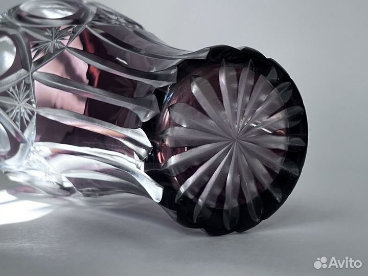 Ваза Хрусталь Германия Марганцевое стекло