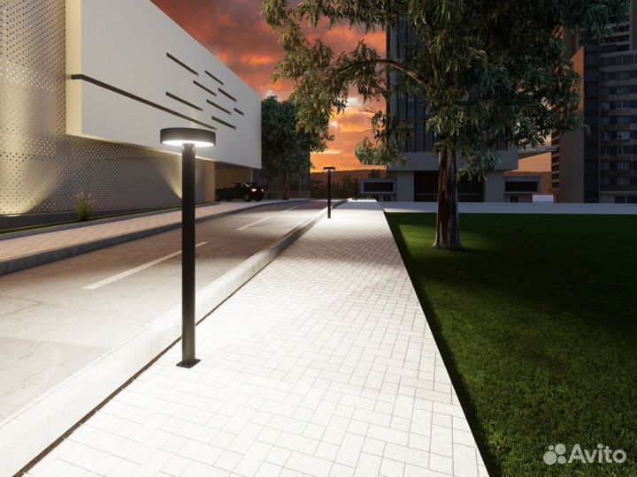 Уличный садовый фонарь Столб освещения