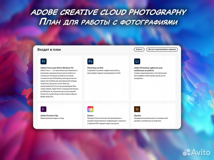 Adobe Creative Cloud Photography / подписка