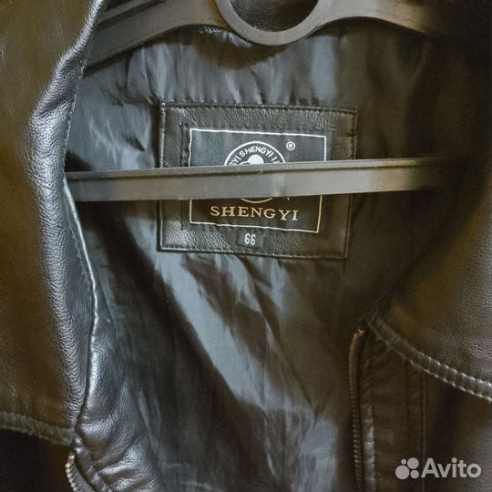 Кожаная куртка мужская 54 56