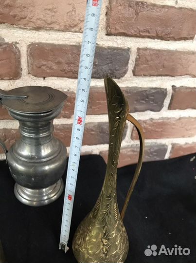 Кружка, кувшин, молочник латунь, олово