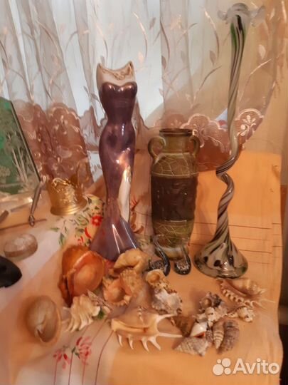 Вазочки для цветов,тарелки настенные.Стекло,керам