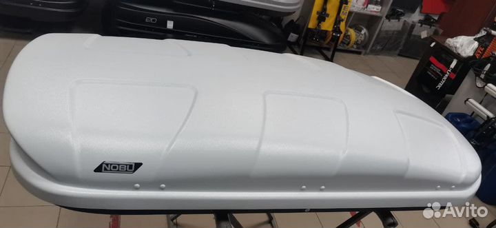 Бокс на крышу Nobu белый