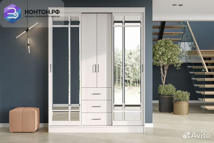 Шкаф-купе Канкун ясень анкор светлый