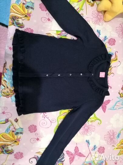 Школ сарафан синий,кофта,футболки, штаны146