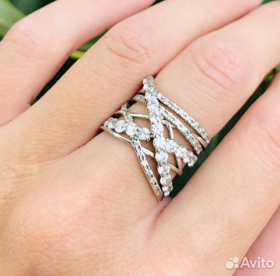 Кольцо серебро