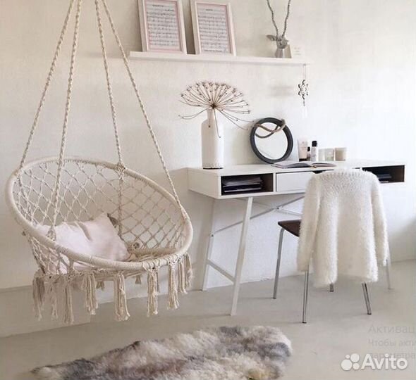 Плетеное кресло-качель