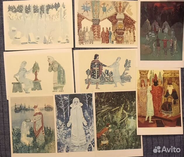 Открытки с иллюстрациями к Снегурочке