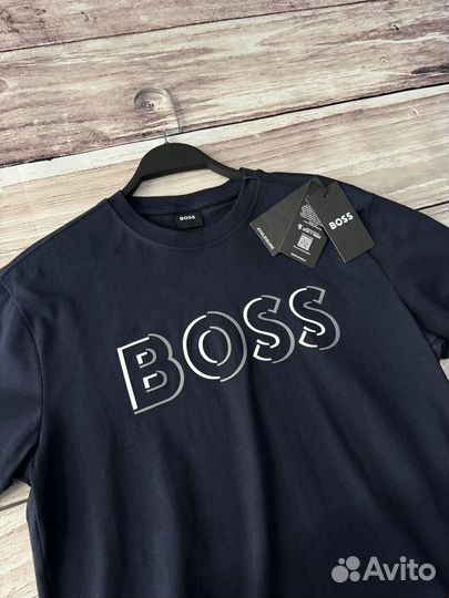 Футболка Hugo Boss темно синяя