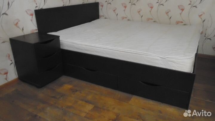 Кровать двухспальная 160 200 с ящиками новая с при