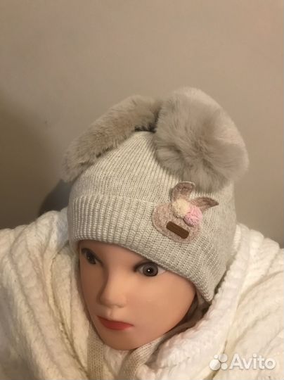 Шапка с ушками Feza от 02 месяцев до 2,5,3 лет