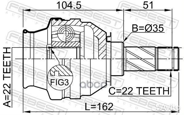 ШРУС внутренний к-кт Opel