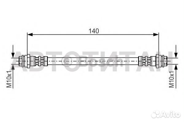 Шланг тормозной Volkswagen polo Saloon (602, 604