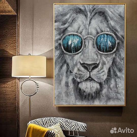 Современная картина маслом лев бесплатная подборка