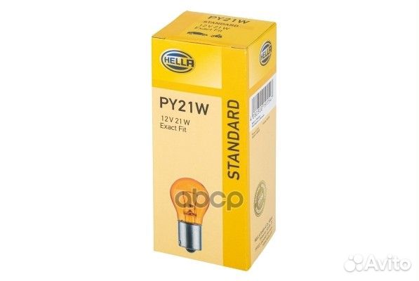 Лампа Hella PY21W 12V 21W 8GA 006 841-121 hella
