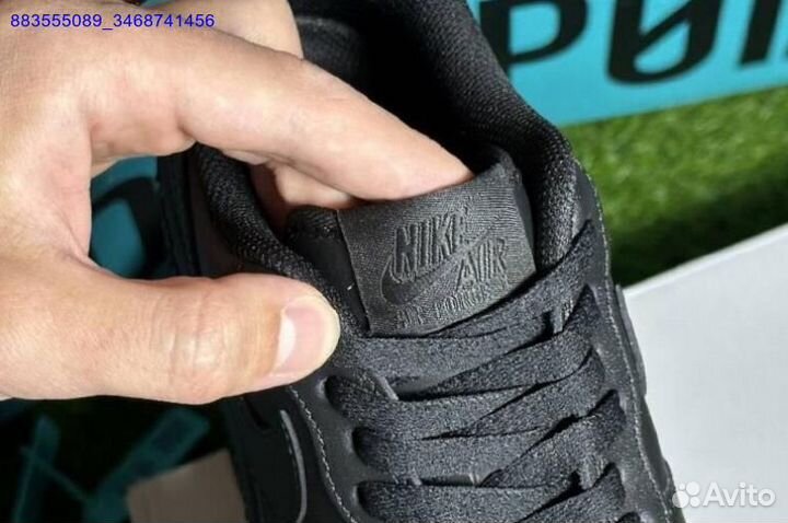 Кроссовки Nike Air Force 1 Black Poizon оригинал