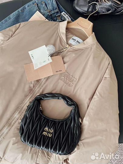 Женская куртка-бомбер Miu Miu